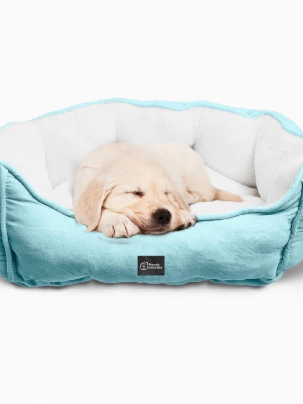 FriendlyMonsters Pet Bed,Micro Suede with Plush Fill,Medium/Small Size Dogs,